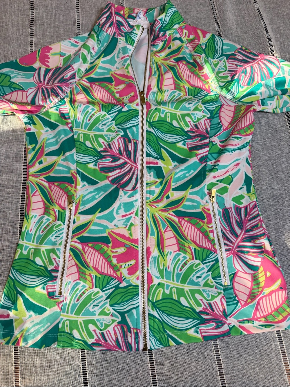 Sigrid Olsen Women’s S Full Zip Tropical Floral Golf Tennis Jacket Pockets - Picture 15 of 16